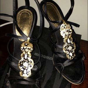 COPY - Roberto Cavalli Heals - Sandalo Raso Doppiato Nero